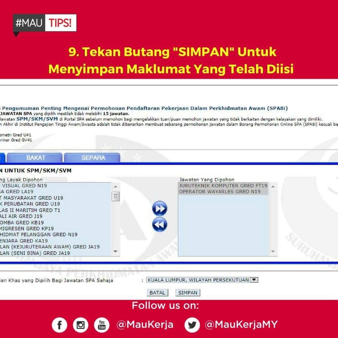 Operator Wayarles Gred N19