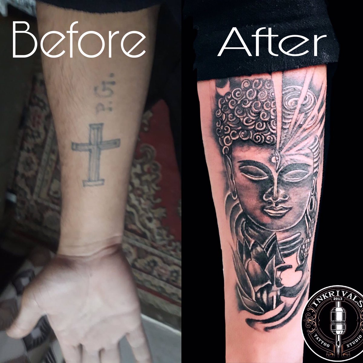 Cover up Tattoo 
#coveruptattoos #INKED #tattoosinindia #Buddha #shivatattoos  #spiritualtattoos #tattoosinmohali #tattooartist #art #blackandgreytattoos #tattoosandpiercings #inkedmen #india