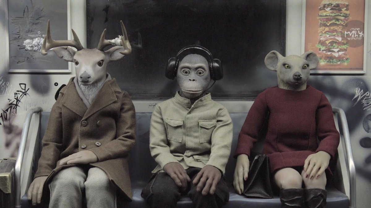 shorts_ff's tweet photo. In an unknown time, in a ruined modern subway, someone with a deer face is trying to reform society. Beautiful, animated stop-motion short film MR. DEER comes from Mojtaba Mousavi. @sourehcinema #animation #stopmotion #mrdeer #shortfilm #deer #subway #society #iran #isff https://t.co/SmdoJyO1bR