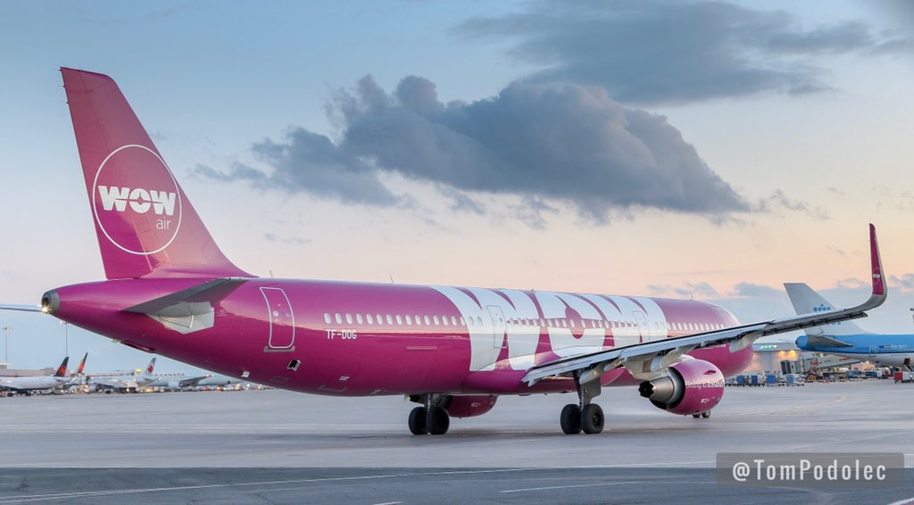 WOW, there is a dog on the ramp...

#WW214 taxiing out for departure from Toronto and heading to Iceland. 
TF-DOG Air Airbus A321