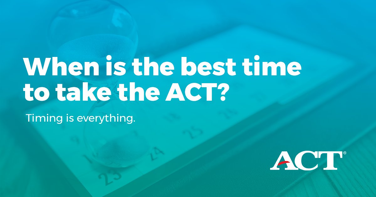 ACTStudent's tweet image. Attain more scholarships and college acceptance letters by testing at the right time. Here’s our recommendation on when you should take the #ACT: bit.ly/2DWtmw8