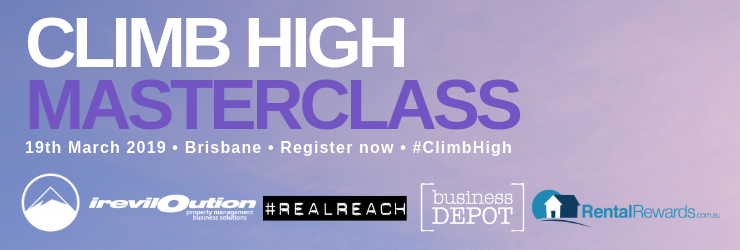 ireviloution's tweet photo. FINAL DAYS TO REGISTER! Limited number of spots remaining for the PMLS Climb High Masterclass. Register now and learn how to take your property management business to the top! #ClimbHigh https://t.co/6WDDQufjzL https://t.co/KPdC3usxVA