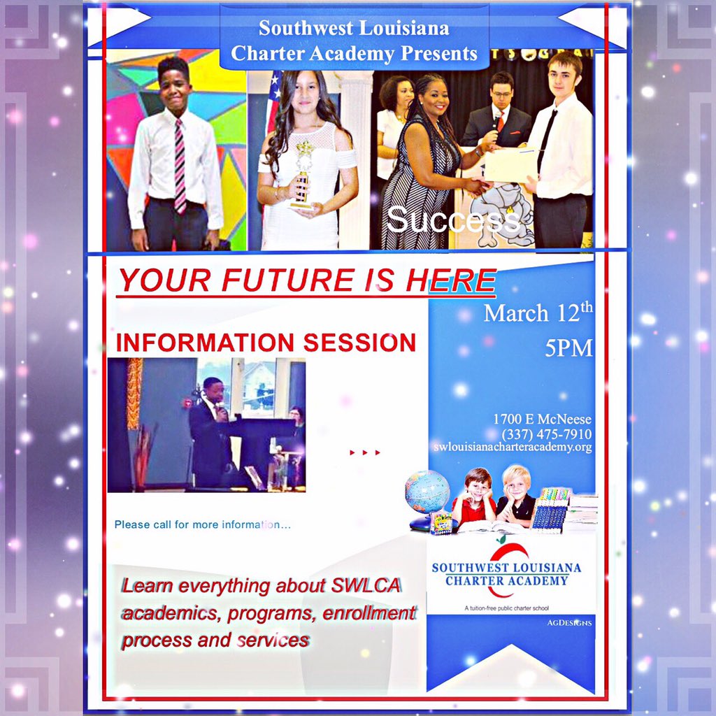 CharlesPrep's tweet photo. We hope to see you tomorrow at our, Swlca informational meeting! Enroll now to avoid potential waiting lists. #ourcharterschools #ourcharterschoolsrock #enroll #enrollment #charterschool #agdesigns #prek #elementaryschool #middleschool #epiccharterschool https://t.co/WAN982TC3q
