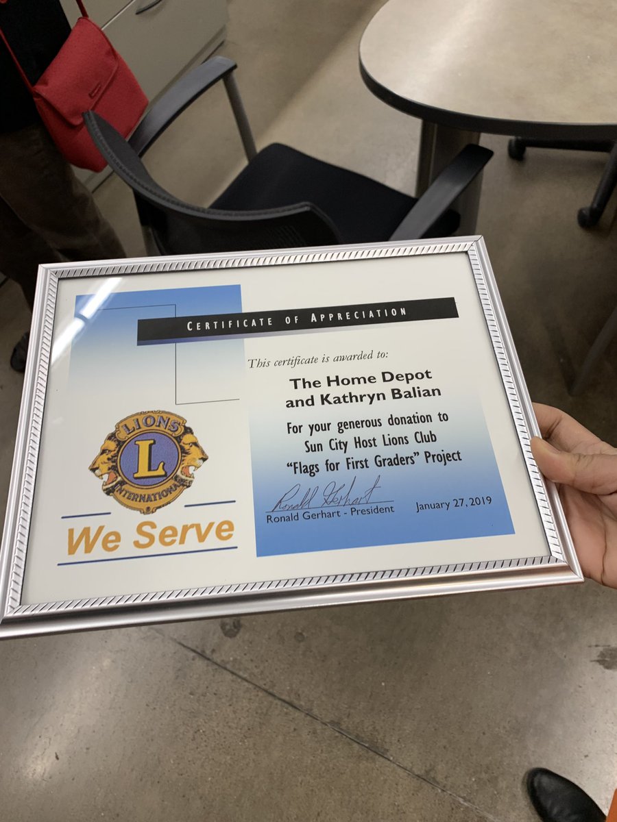 kopp_pete's tweet photo. Associate Kathryn being recognized by the Lions Club for helping with a “Flags for First Graders” project. Great job Kathryn  #D287Biggerfasterstronger @J9Benitez23 @cllewallen @rebekahbunn5 @DHRM_mjackson https://t.co/w2wUPN69YR