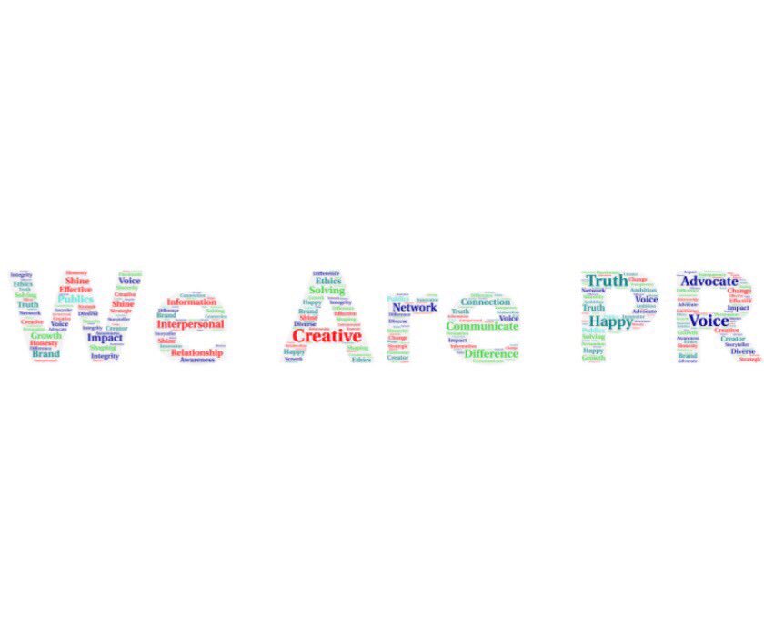 PennStatePRSSA's tweet photo. We Are PR inspires the unity and celebration of diversity in the communications industry. The mission of celebrating those of all backgrounds to professionally excel and share their insights is portrayed through the inclusivity of the phrase. #WeArePR #Bateman https://t.co/FMBwZwoCIT