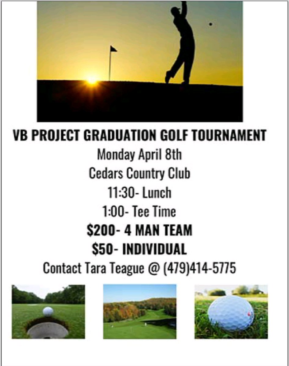 2019Vbhs's tweet image. ⛳Where&apos;s all our Golfers at!!!!⛳
Golf Tournament benefiting VBHS Project Graduation!! ALL(you don&apos;t have to be a VB resident)is welcome to enter!! 🏌⛳💚🐾🎓🐾💚