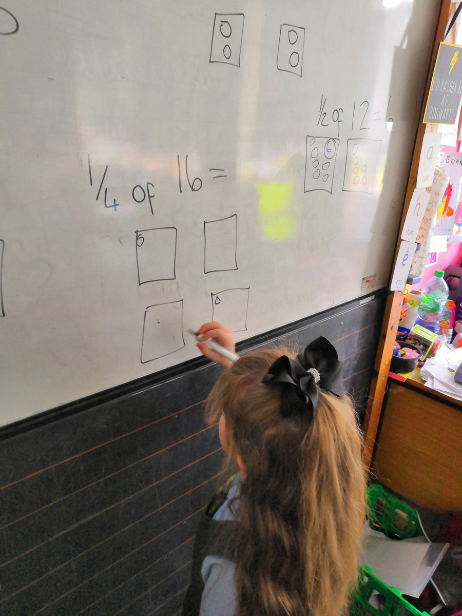 OLRprimary's tweet image. In p1c we have been learning to share between 2 and we are doing so well with it! Today we learned the 'qu' sound and began to discuss quarters and that led us to start sharing between 4. We were awesome at it. #maths #drawitout #strategies #trickyconcepts #growthmindset