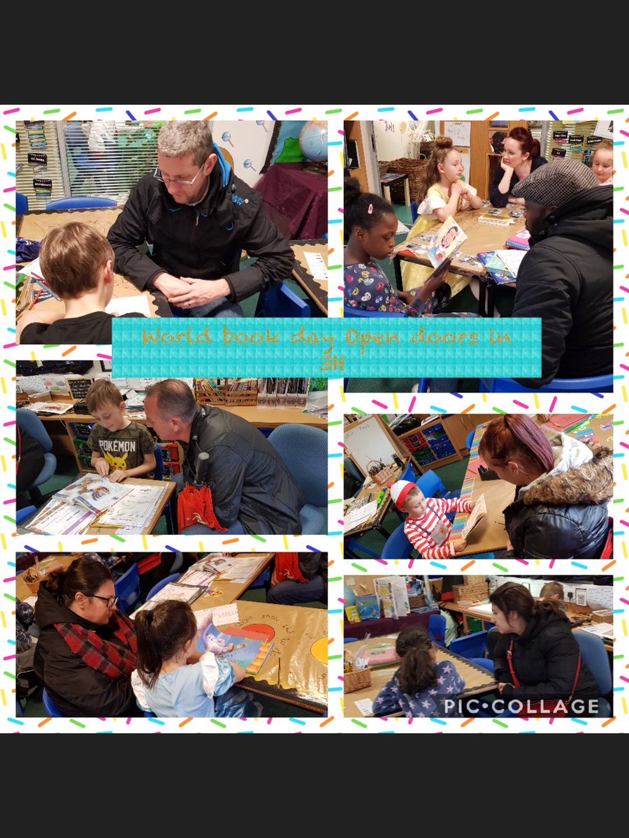 Y3GUPS's tweet photo. Another successful ‘Open doors’ for #WorldBookDay2019 children in owed sharing books with their grownups #GUPSLLC #GUPSCom #GUPSHWB @GlanUskPS https://t.co/pkzOdPhAjk