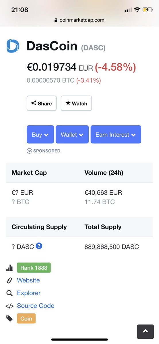 KeithWheres's tweet photo. Ah here’s Gmac telling the world his 1888th biggest crypto currency in the world is gonna be in the top 100 “soon”. The other GMac reckons he’s gonna be a millionaire at the end of the year as well.
Let me tell you a little story about Onecoin... #Onecoin #dascoin #excelz #SCAM https://t.co/3NX4LTBTjf