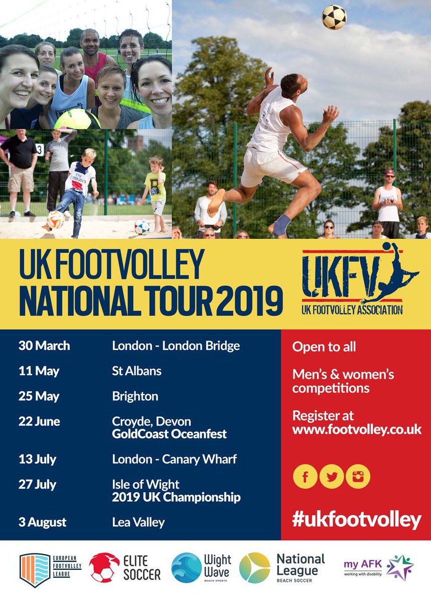 Proud to be promoting another amazing sand sport in brining the UK Footvolley Championships to the Isle of Wight this summer #Footvolley ⚽️👣 <a href="/UKFootvolley1/">UK Footvolley</a> <a href="/EliteSoccerUK/">Elite Soccer UK ⚽️ 🦅</a> <a href="/IOW_BeachSoccer/">IOW Beach Soccer</a> <a href="/BeachSoccerNLE/">National League Beach Soccer</a> <a href="/EngBeachSoccer/">ENGLAND BEACHSOCCER</a>