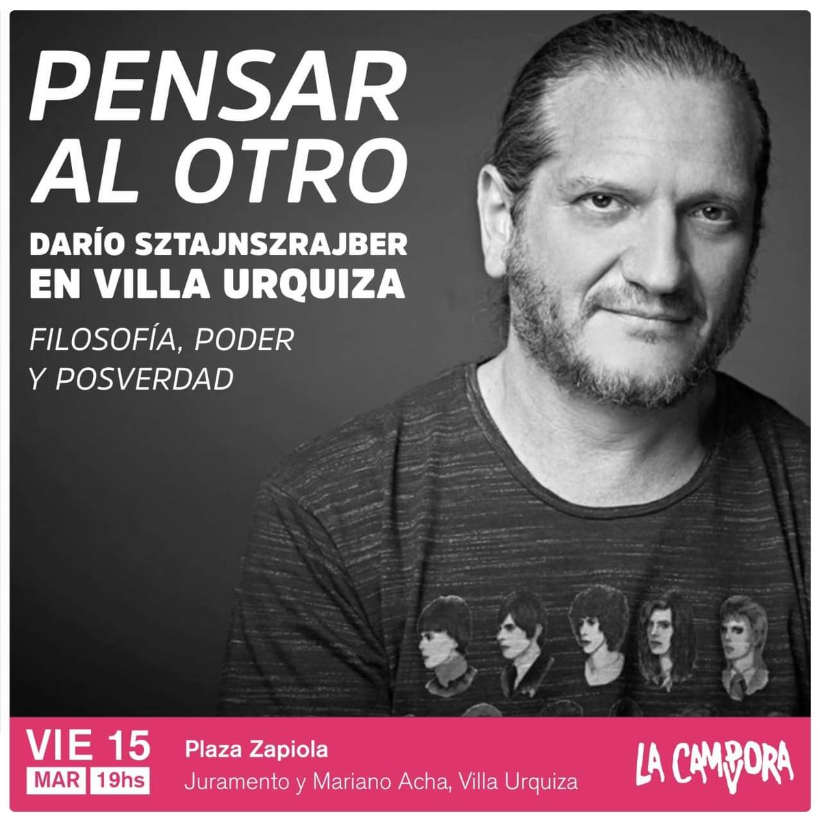 sztajnszrajber's tweet photo. Charla pública en Villa Urquiza 
"Pensar al otro"
Viernes 15 a las 19 hs https://t.co/d2jbHPwfCE