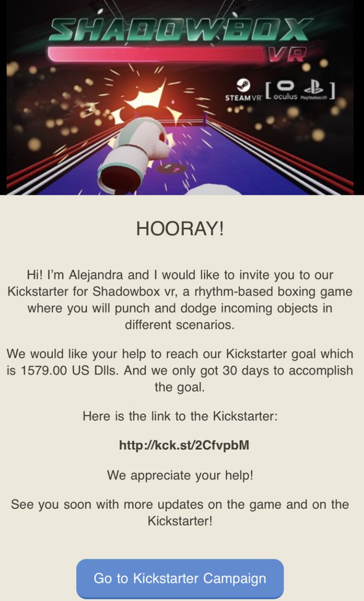 Alejandr0w_'s tweet photo. La campaรฑa de #Kickstarter de #ShadowBoxVR ya estรก disponible. Apoyen a los desarrolladores independientes en el siguiente enlace: https://t.co/0fy0skhWMM #gamedev https://t.co/xbiu5yb2Ut