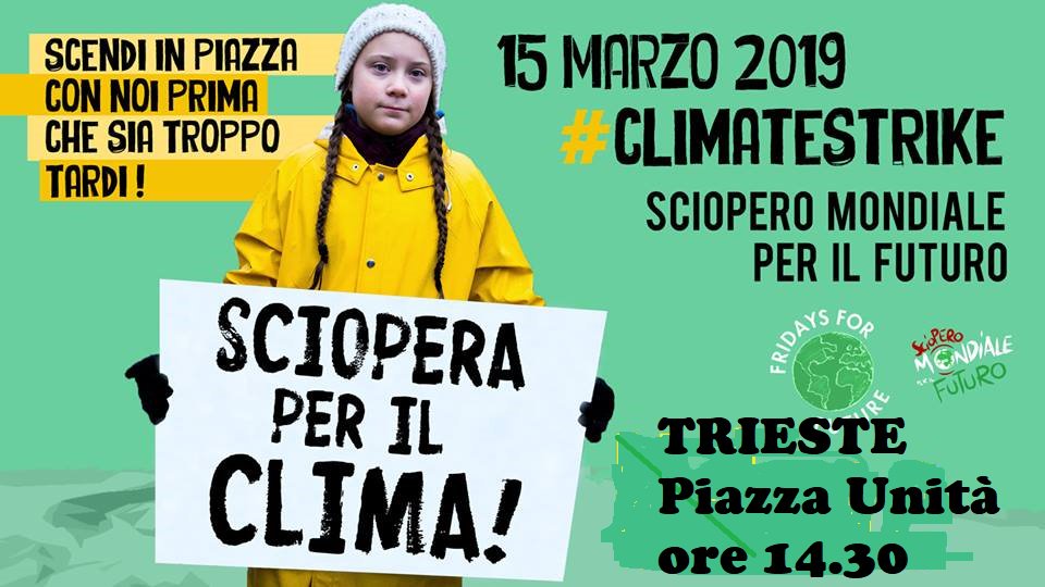 UlisseFIAB's tweet photo. FIAB Trieste aderisce alla manifestazione @Fridays4future e invita tutti i ciclisti urbani a partecipare in bici all’appuntamento di venerdì 15 marzo in piazza Unità a #Trieste alle ore 14.30: https://t.co/XCcAzsEklt https://t.co/DdRi2yRndq