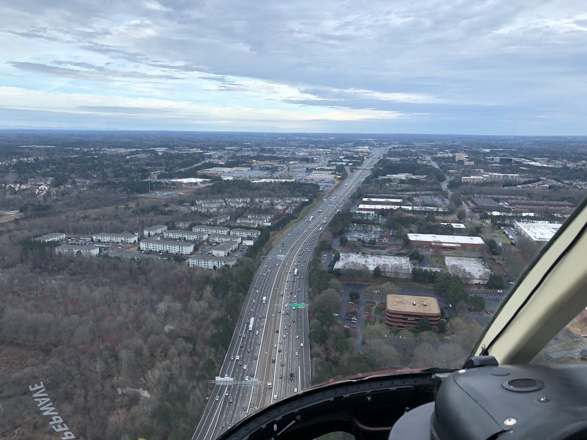 DougTurnbull's tweet photo. Cleared up nicely for our flight! #SkycopterPerks #FlightPrivilege #headlightsOFF. https://t.co/ObTXdOeK3T
