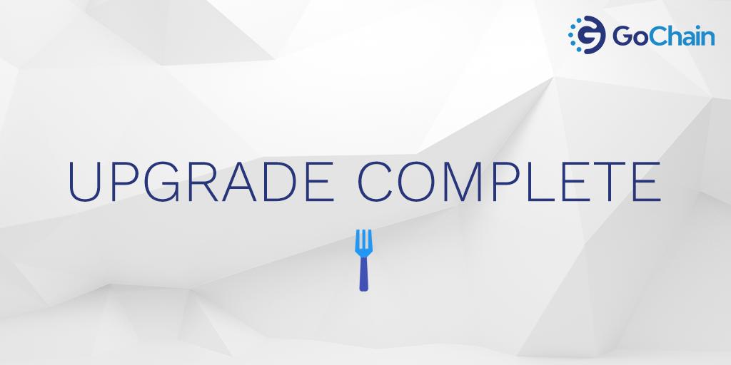 go_chain's tweet photo. GoChain's non-contentious client update across nodes in order to be compatible with Ethereum’s Constantinople upgrade is complete. 100% uptime since mainnet launch in May 2018. Great work by our talented engineers @treeder and @KrageJ! #theblockchaincompany https://t.co/j6OCuinj85