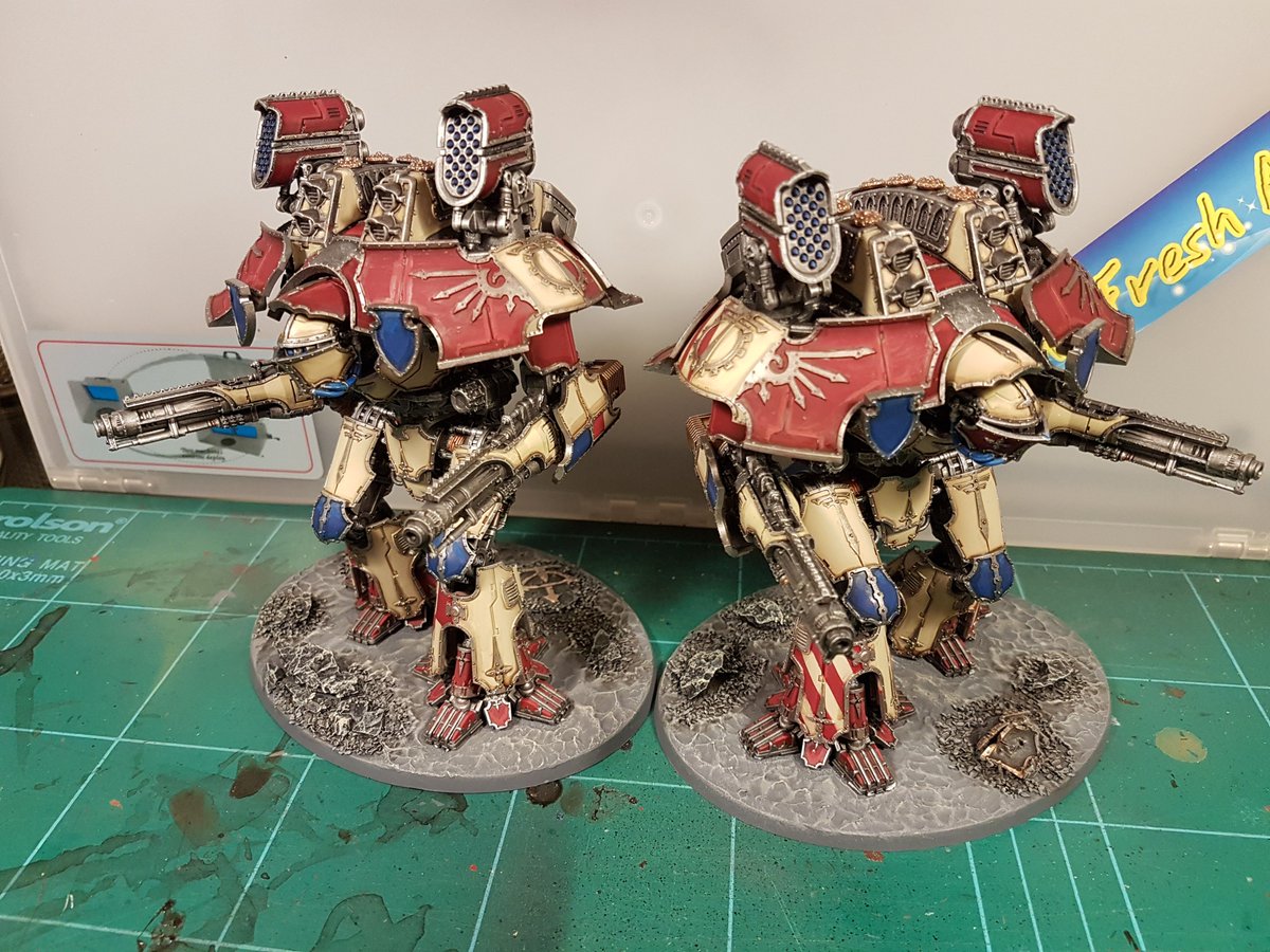 djalpha01's tweet photo. #warmongers #miniaturemonday #adeptustitanicus #Warlords also calling these game ready, while I wait for transfer to come out. Considering #Atarus was in Titandeath, hopefully not long
#paintingwarhammer
#painthammer2019 2/28 https://t.co/3iUI6wFnkF