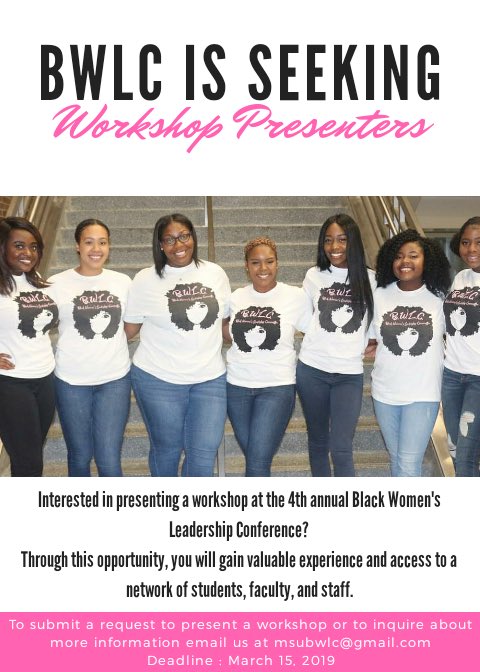 MSUBWLC's tweet image. Send in Submissions by March 15! ✨🎀✨