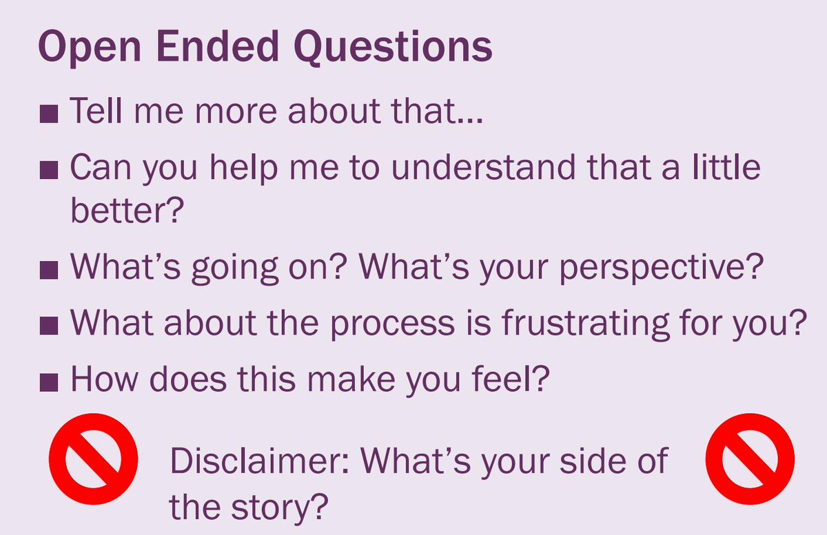 sbc_at_work's tweet photo. Open ended questions work in Allllll  relationships; but don't ask for "sides" #PEAK2019 #difficultconvos https://t.co/xMBntlRAPq
