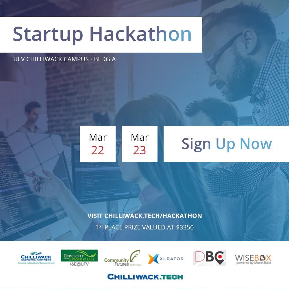 XLRatorFV's tweet image. We are looking for tech innovators, students and entrepreneurs to join the 2019 Startup Hackathon hosted by Chilliwack.Tech. First place prize is valued at $3350. Registration is open now at Chilliwack.Tech/Hackathon.

#fvtech #bctech #technology #entrepreneurs #hackathon