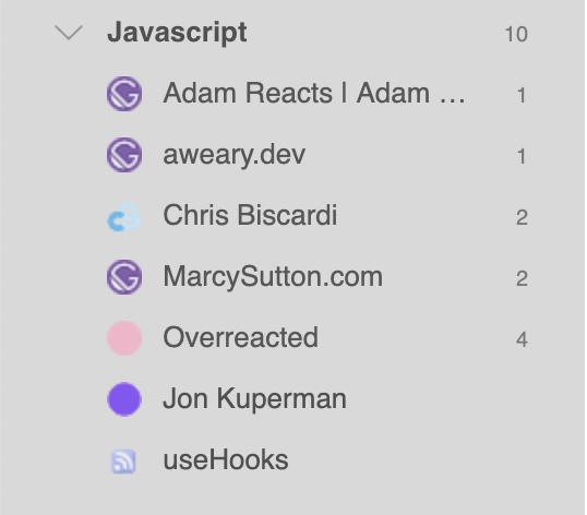 A list of personal JS related blogs