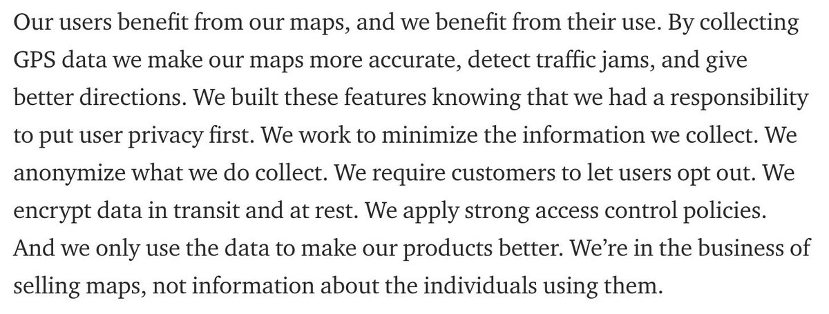 Mapbox's tweet photo. Our prepared testimony to the United States Senate Judiciary Committee is now public: https://t.co/eeC9sGF25e We’re in the business of selling maps, not information about the people using them. https://t.co/xYaohJHV6k