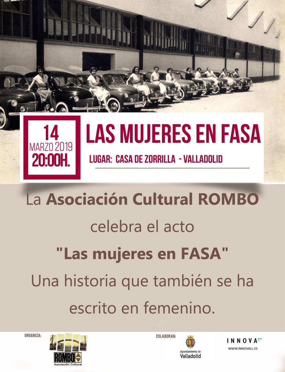 Un homenaje a todas  esas mujeres que trabajaron durante muchos años en una fábrica de coches. 
¡Os esperamos a todos!