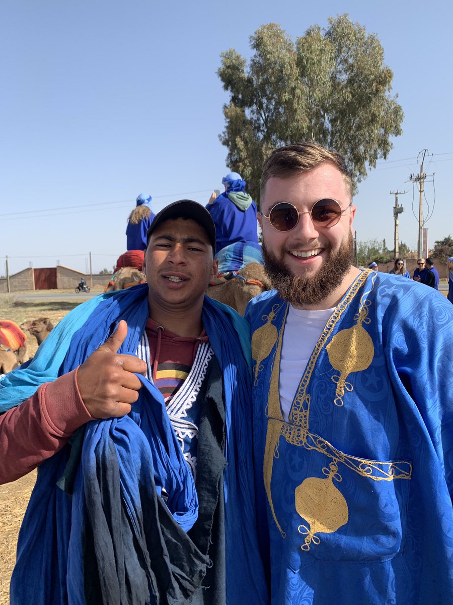 ElliotCryne's tweet photo. @JesseLingard’s injury must be worse than first thought, caught him selling camels in Morocco for a bit of extra cash! #MoroccanJesseLingard https://t.co/o0CGJBqhvx