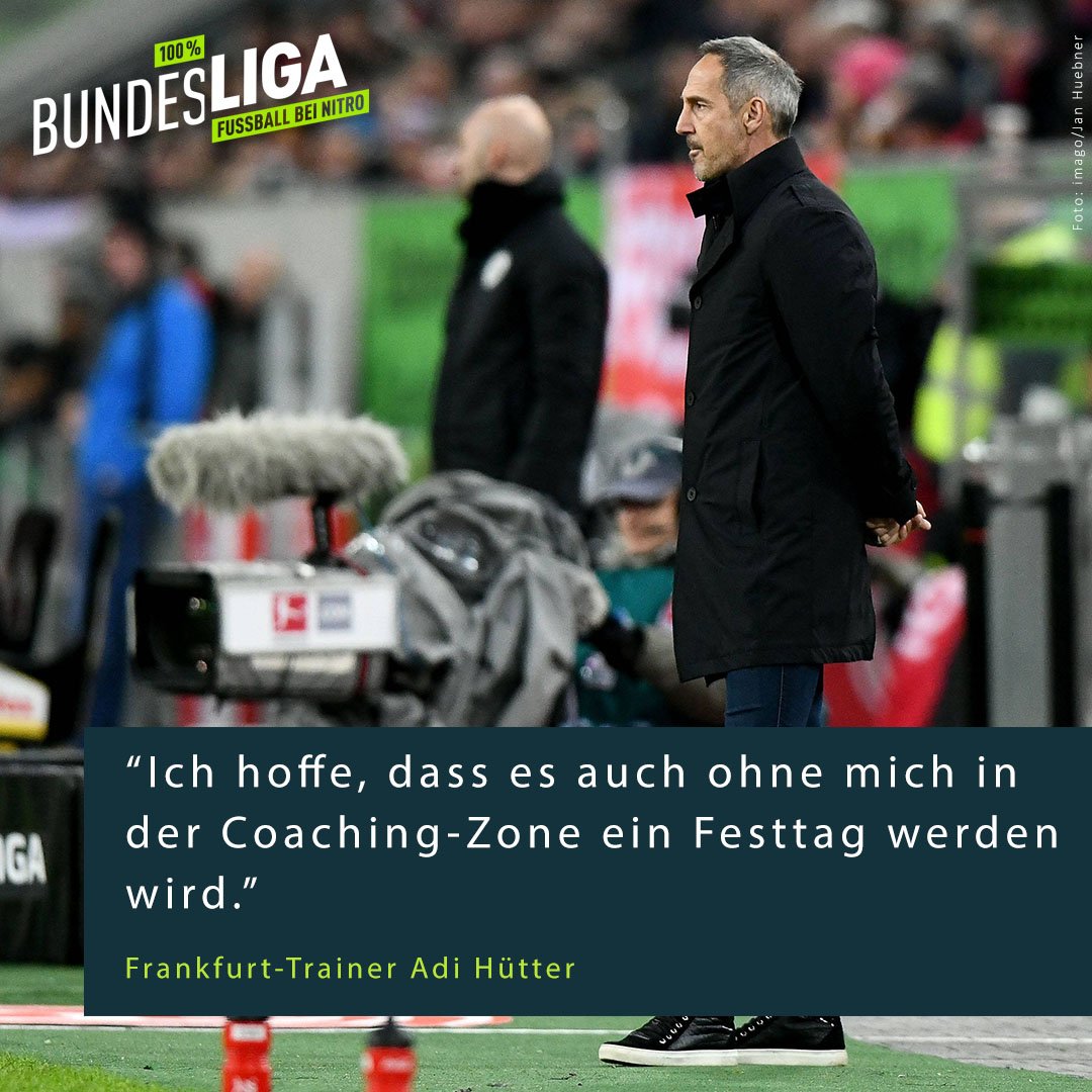 Wegen seines Flaschen-Tritts im Hinspiel muss Adi Hütter auch das Rückspiel gegen @Inter Mailand am Donnerstag von der Tribüne aus schauen. Aber der @Eintracht-Coach ist dennoch zuversichtlich. 👇 #100ProzentBuli