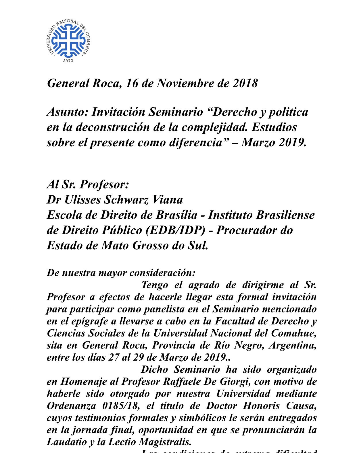 Ulisses Schwarz Viana - Professor - Escola de Direito de Brasília (EDB/IDP)