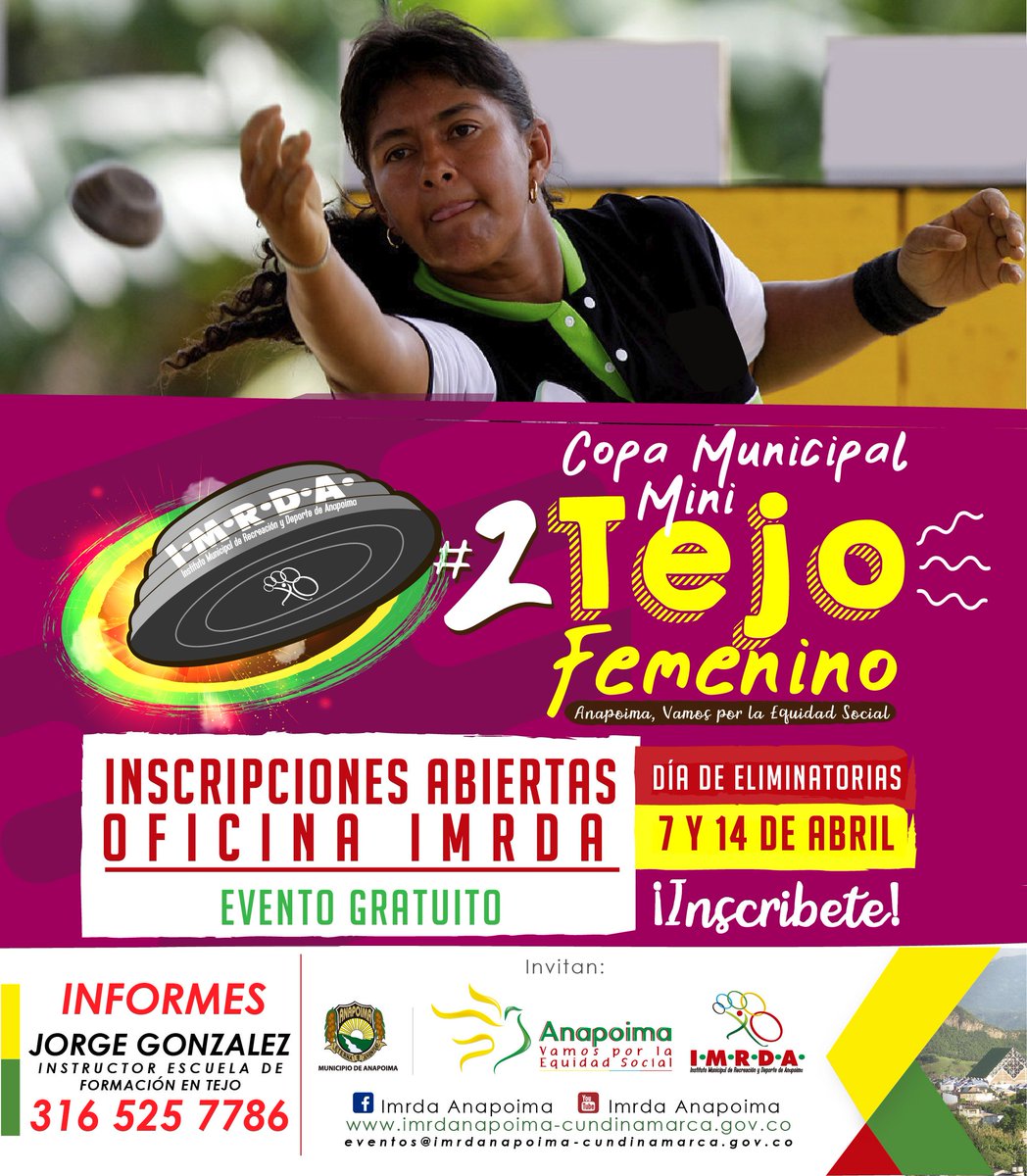 MunAnapoima's tweet photo. #CopaMunicipalDeMiniTejoFemenino #Imrda #AnapoimaVamosPorLaEquidadSocial https://t.co/PYiFZ34Z5C