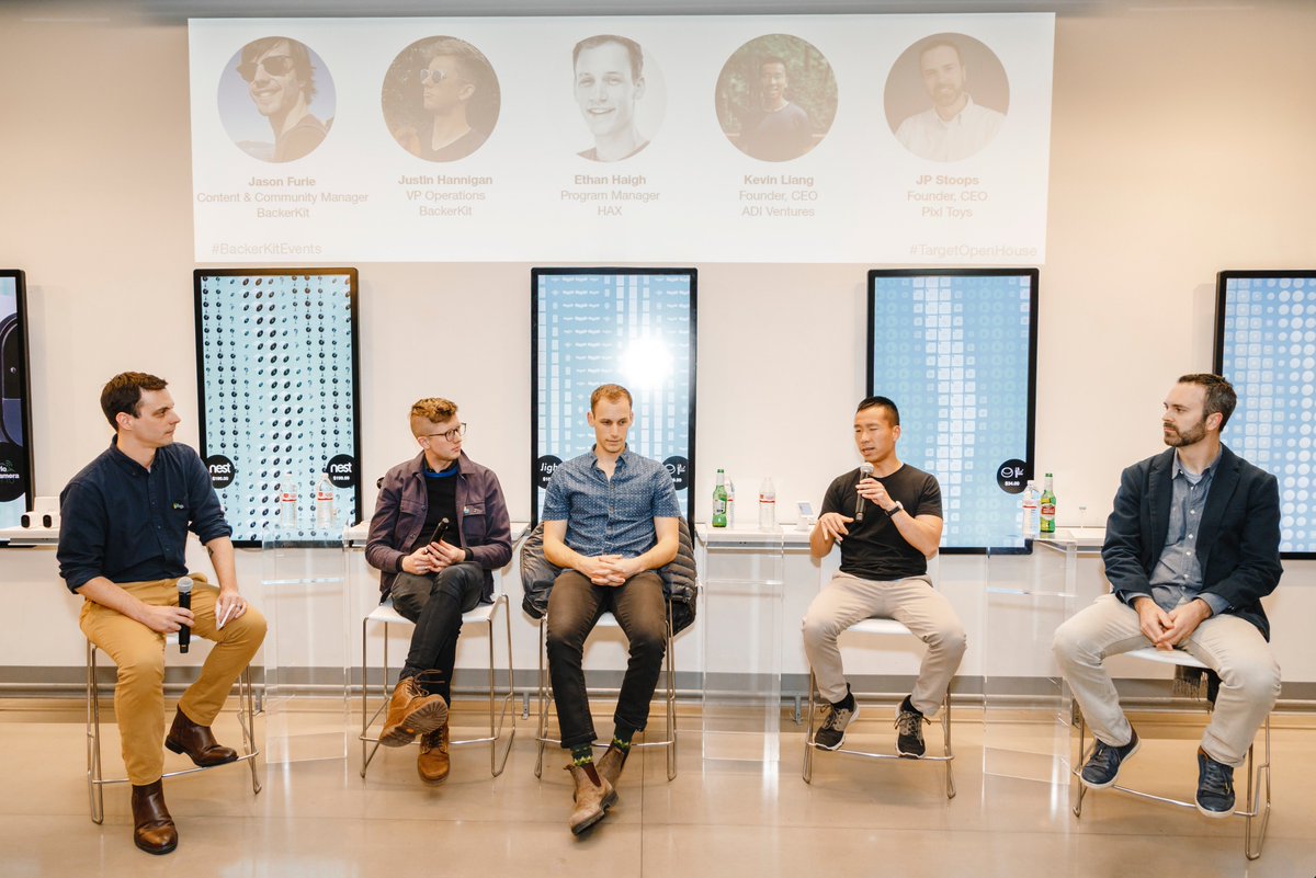 BackerKit's tweet photo. Had an awesome time with @hax_co and @targetopenhouse at the "From Crowdfunding to Retail" event! Thanks to all the panelists, the #TargetOpenHouse team, and all the attendees! ✨ Recap and panel video coming soon! 👀 @DesignADI @PixlToys #crowdfunding #retail #backerkitevents https://t.co/IvXxwUjz7a
