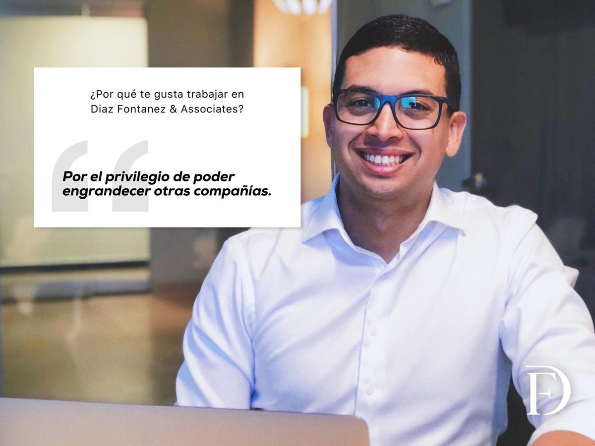 DiazFontanez_'s tweet photo. Por qué te gusta trabajar en Díaz Fontanez &amp; Asociados? 😁
.
“Por el privilegio de poder engrandecer otras compañías.”
— @arieldiazrios- Principal https://t.co/2felUhfDNa
