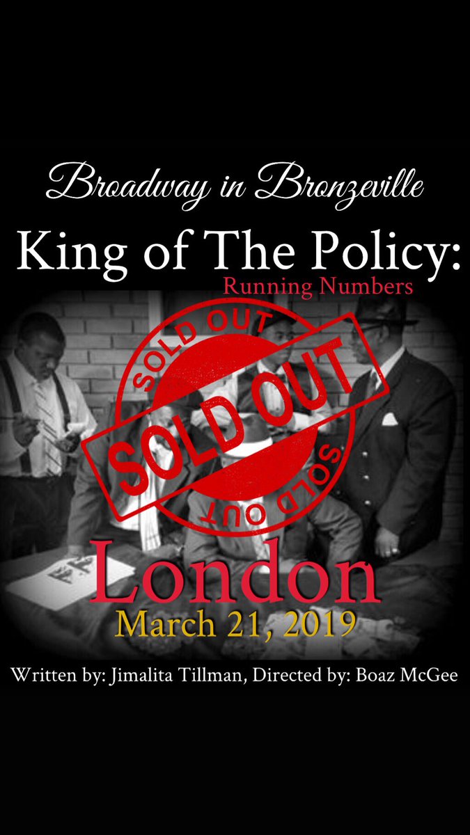 We are truly blessed to have a sold out show in London. Thank you to all the supporters of the Harold Washington Cultural Center’s “Broadway in Bronzeville” Movement.