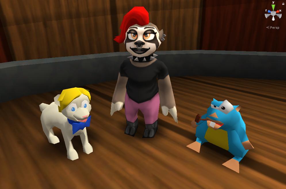 DareLooks's tweet photo. Import worked, so here's a quick family photo in Unity!
Some time in the near future I'll also texturize the other characters properly and make sure the styles match a bit better, by adjusting details, etc. https://t.co/LxaaVhElWa