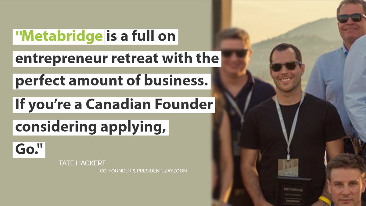 metabridge's tweet photo. We would like to give a huge congrats to our #TopFounder Alumni @TateHackert & @ZayZoonTransfer for closing a $15 Million funding round!!
We're very proud to be a supporter of your journey and we can't wait to see you back to Metabridge this year. #Community #ABTech #CalgaryTech https://t.co/ACDqceNohG
