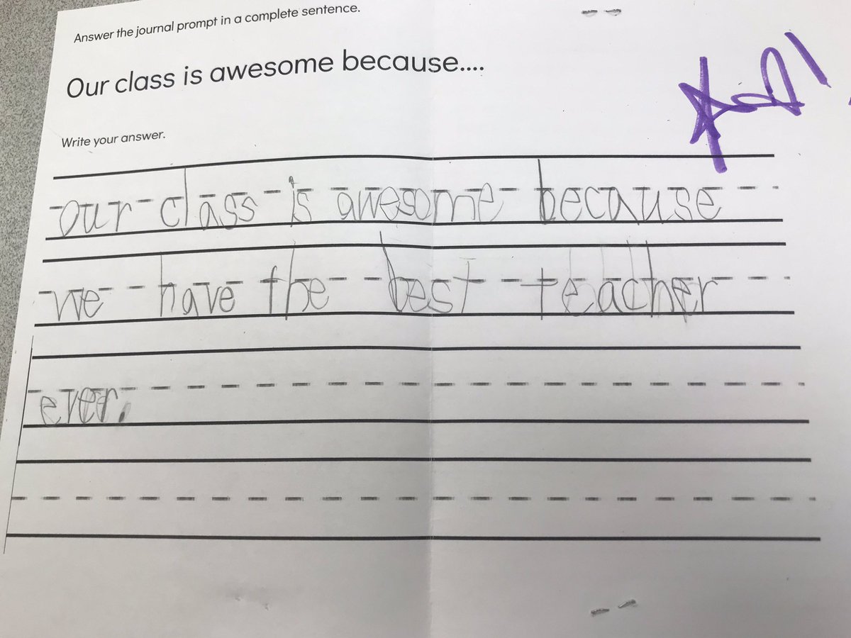 I love looking over journals and come across this sweet message! I love my kiddos! They are the best! #MLBallstars #ourstory <a href="/MulberryEagles/">Mulberry Elementary</a>