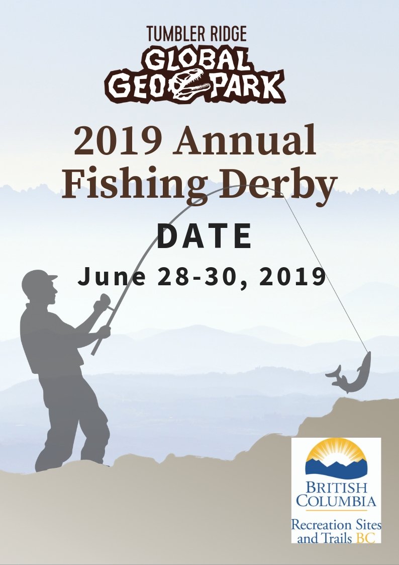 TumblerRidgeGeo's tweet photo. We are excited to announce that the Tumbler Ridge UNESCO Global Geopark will be holding its first Annual Fishing Derby from June 28-30, 2019. The goal of the event is to promote awareness of the fishing opportunities around #TRGEO. https://t.co/Pi54SpKzxQ