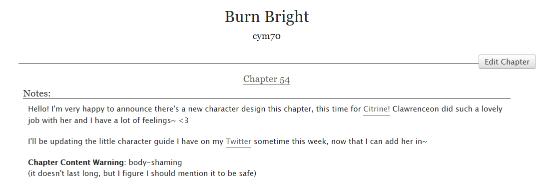 cym70's tweet photo. π§‘π§‘ New chapter of Burn Bright is up! π§‘π§‘
https://t.co/I295kCY54g
Hopefully you don't mind something a little more suffery this time~
#StevenUniverse #SU #bluepearl #yellowpearl #fanfic #fanfiction #FindingStarsInDesolateSkies https://t.co/A32rZBuG3g