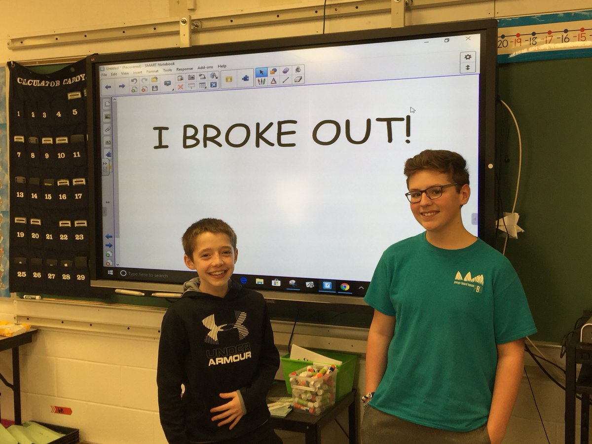 Algebra students completing a System of Equations Breakout #imseagles