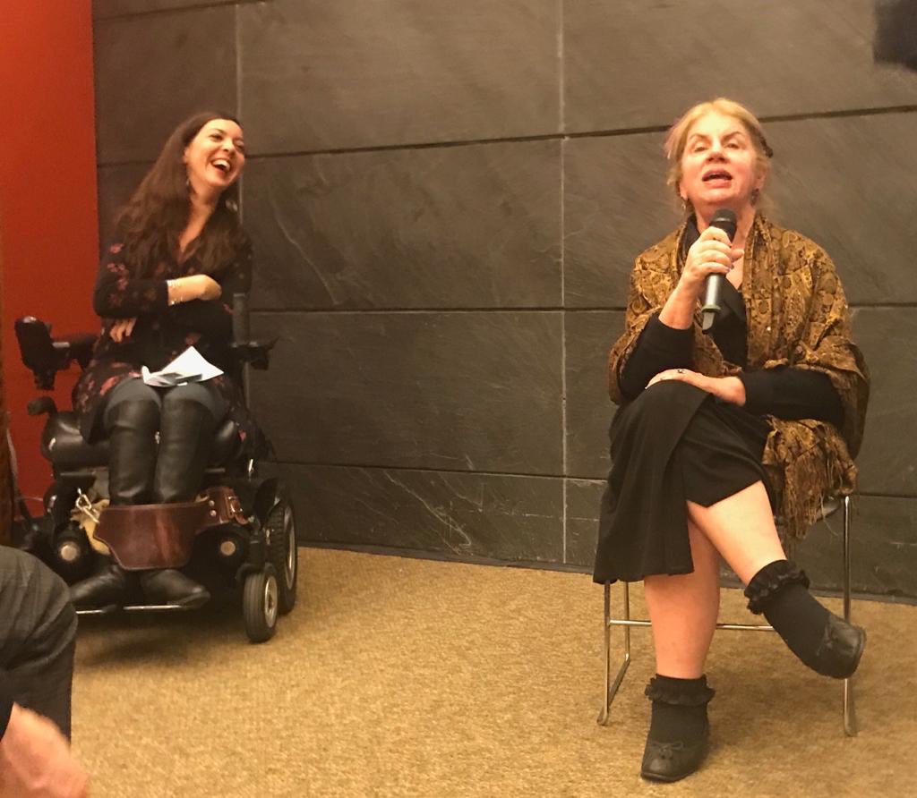 “Are we going to be satisfied with tokenism, no we are not!...Sometimes we just have to be a little bit annoying if that’s what it takes to advocate for our rights.” Stephanie taking the crowd at the <a href="/Sightsavers_Pol/">Sightsavers Policy and Research</a> #EqualUN reception through some feminist organizing #CSW63