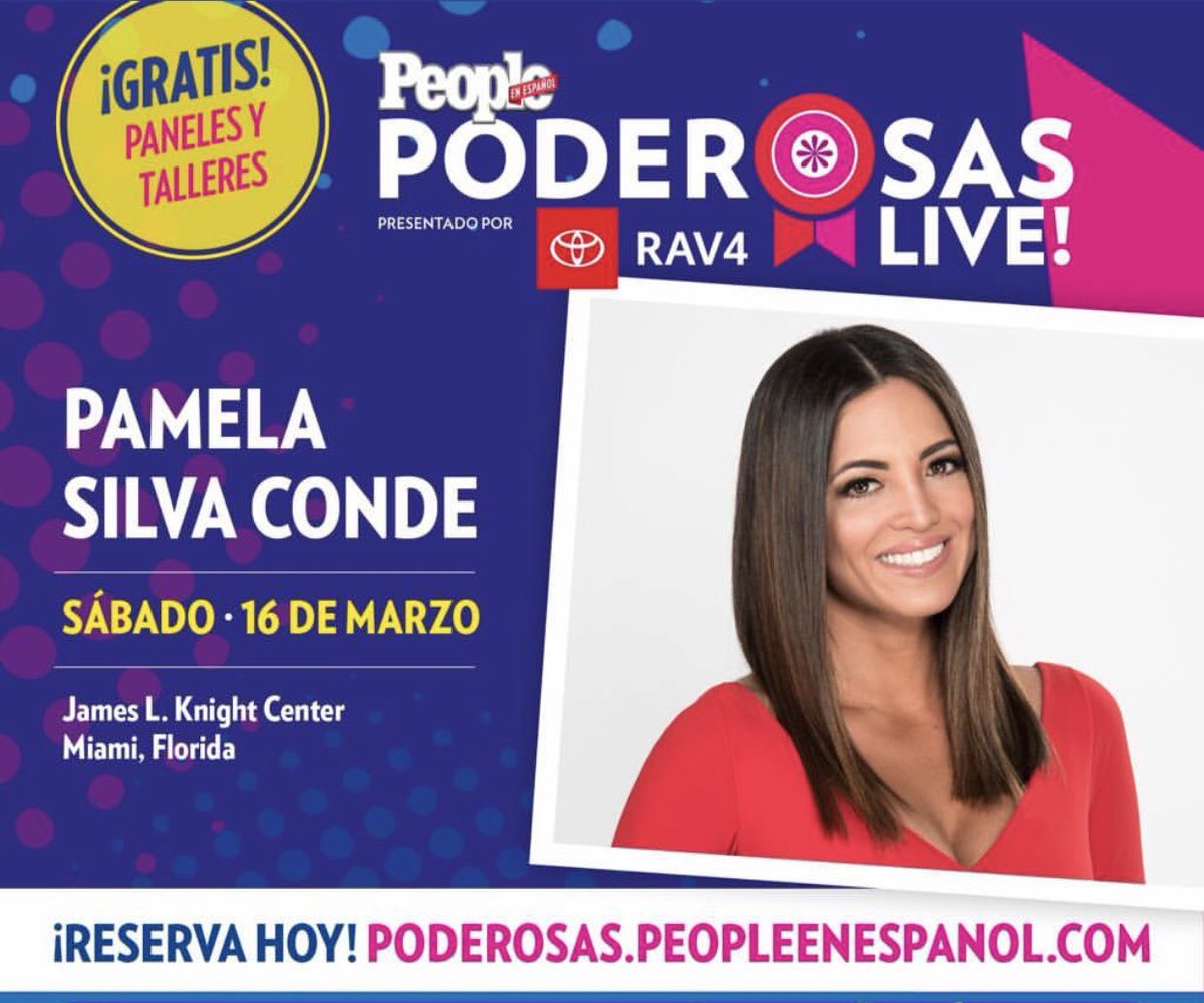 teampamelasilva's tweet image. Gente de Miami no se pierdan a @PAMELASILVA este sábado 16 de Marzo en el evento de #PoderosasLive de @peopleenespanol 😊❤️