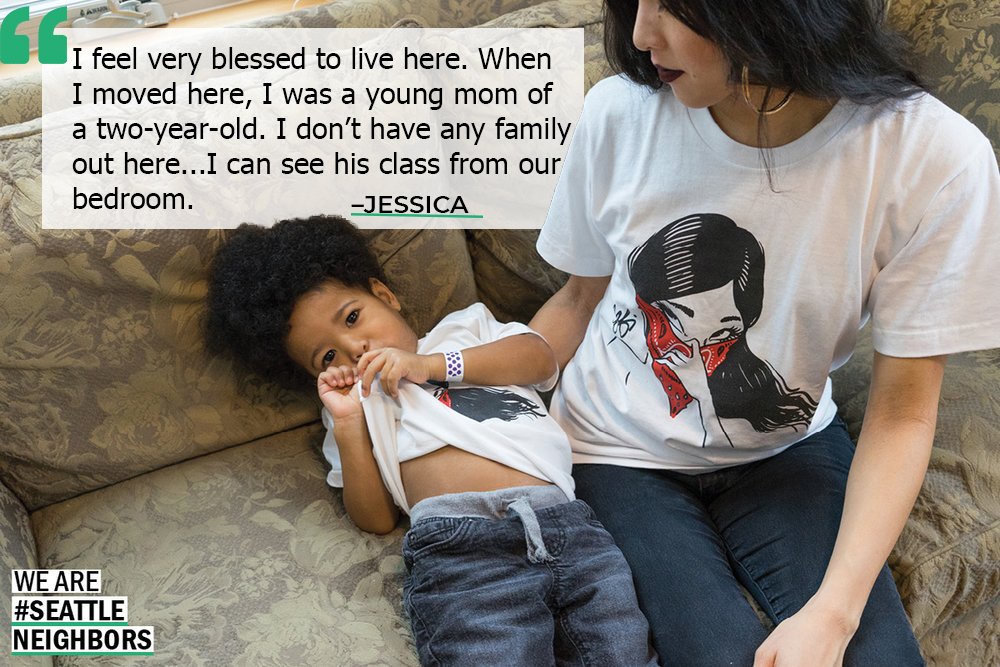 In seven days, let’s pass Citywide Mandatory Housing Affordability for people like Jessica, a single mom and service worker raising a toddler in subsidized housing near light rail.
Read Jessica’s story here: seattleneighbors.org/#/jessica/