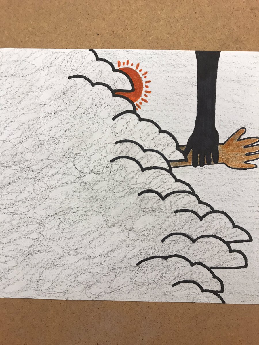 Core7WCI's tweet photo. Bubonic plague poetry activity.  Symbolism, metaphors, personification, synthesis (in the form of a 125 character tweet) &amp; art to deepen Ss understanding of the impact of the plague when 1/3rd of the known world died.#WCIProud https://t.co/F4KkB4plkb