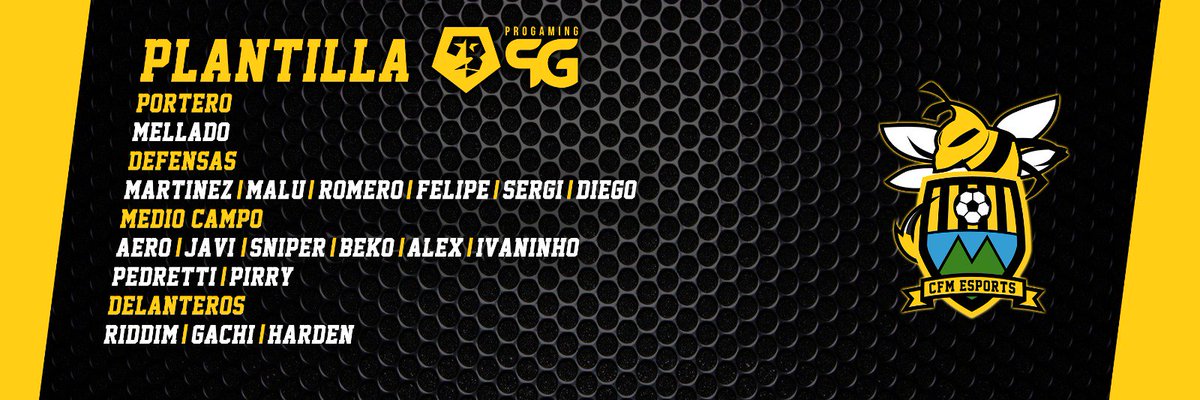 LaMitica_eSport's tweet photo. Ya la tenemos aquí,  nuestra plantilla oficial para competir la próxima temporada de @VFOspain_ps y @ProGamingCT 🏆⚽

Esperamos conseguir muchos éxitos juntos! 

A por todas valientes!

#SomLaMonta 💛🖤 https://t.co/4Urkf6Y5sQ