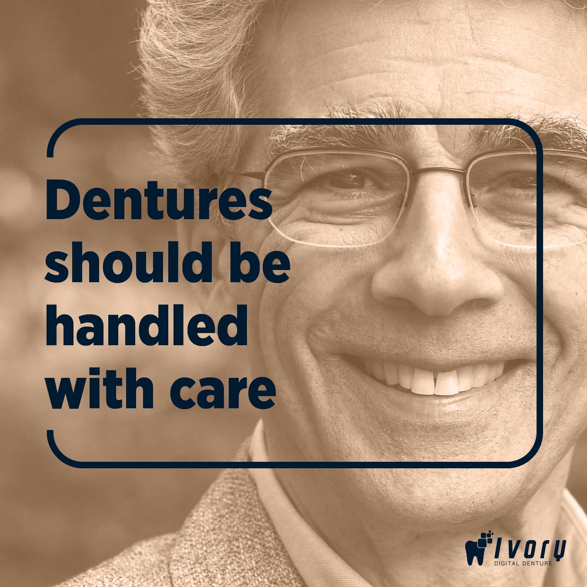 To avoid accidentally dropping them, stand over a folded towel or a full sink of water when handling them. 

#IvoryDigitalDenture