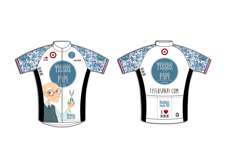 roubaix's tweet photo. #AllezPapi @TissusPapi engage son équipe à #ParisRoubaixChallenge 2019 et dévoile son nouveau maillot ! https://t.co/q6jYRMBiFW 🚴 @Paris_RoubaixCh https://t.co/YzBMhg5mRb