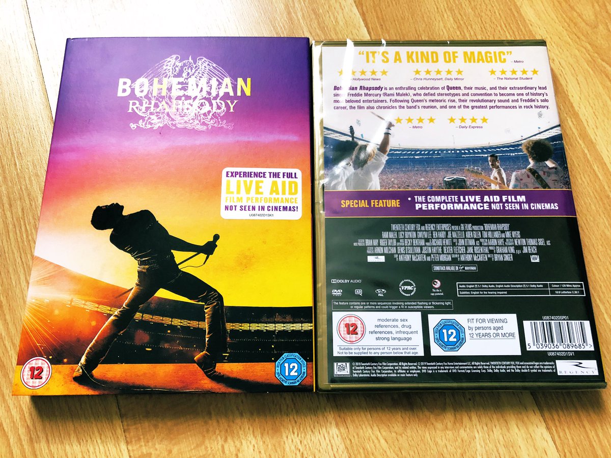 M In London I Ve Got Bohemianrhapsody S Dvd At Sainsburys In London Yesterday Just 10gbp 遂に ボヘミアンラプソディ のdvdを購入 10ポンド 英語 字幕にすると勉強にもなる 舞台 王様と私 で流暢な英語で演じた渡辺謙さん 大沢たかおさんは