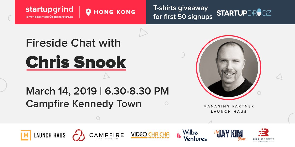 StartupGrindHK's tweet image. ⛓ Hear the #blockchain #tokeneconomy story from @chrisjsnook of @LaunchHausLLC on MAR 14 @Campfire_Spaces Kennedy Town #StartupGrind

startupgrind.com/hong-kong    

🇺🇸 Chris from Arizona, INC magazine writer, successful #healthcare startup exit, now #venturecapitalist #TOKEN2049