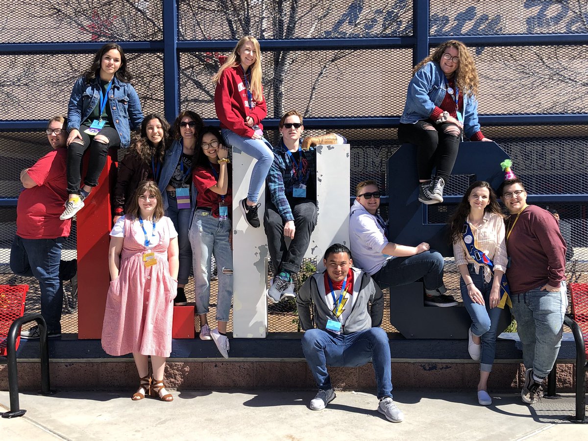 sshs6737's tweet photo. Congratulations to our thespians! Not only did we win 1st place Honor Troupe in all Nevada, but we had 7 thespians qualify to Internationals, two scholarships won and a nomination onto the student state board! Phenomenal job, Troupe 6737! 🎭🥇 #nvthesroadtrip https://t.co/AbCMtkdlGx