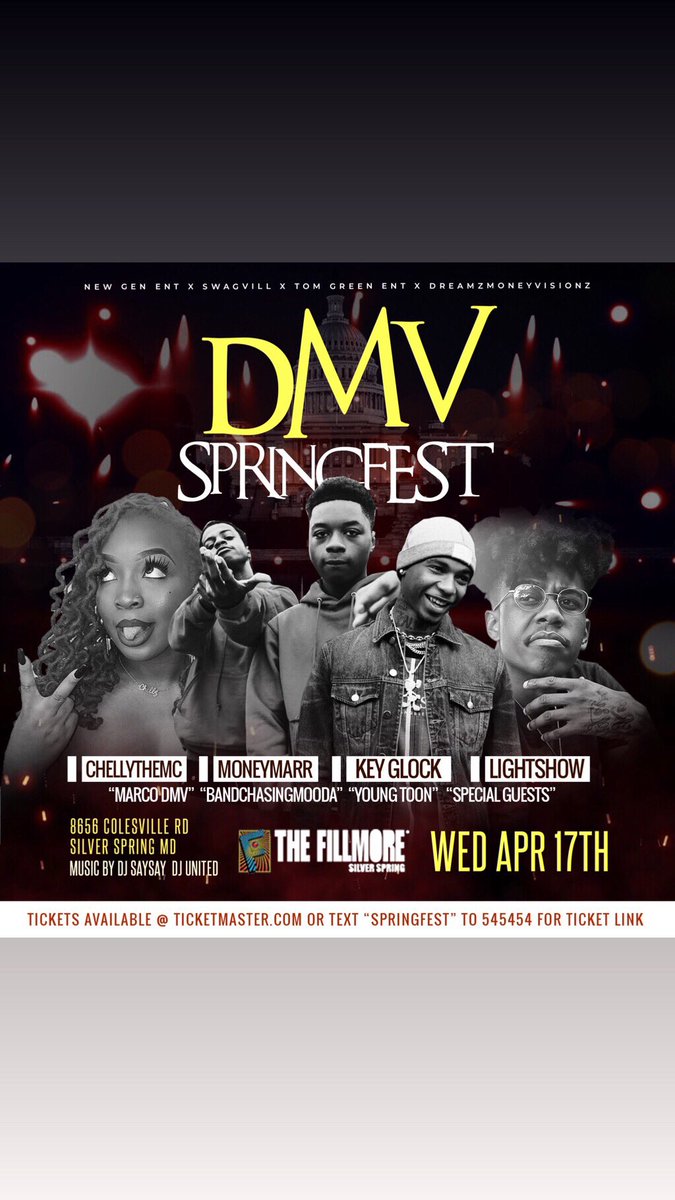 dullievsdullah's tweet photo. #DmvSpringFest 🔥🔥Key Glock x Lightshow x MoneyMarr x ChellyTheMc x MarcoDmv x BandChasingMooda x Young Toon plus more LIVE April 17 @ The Fillmore Silver Spring 👍🏾🔥 Hmu For Tickets Now https://t.co/JuHEh65dET